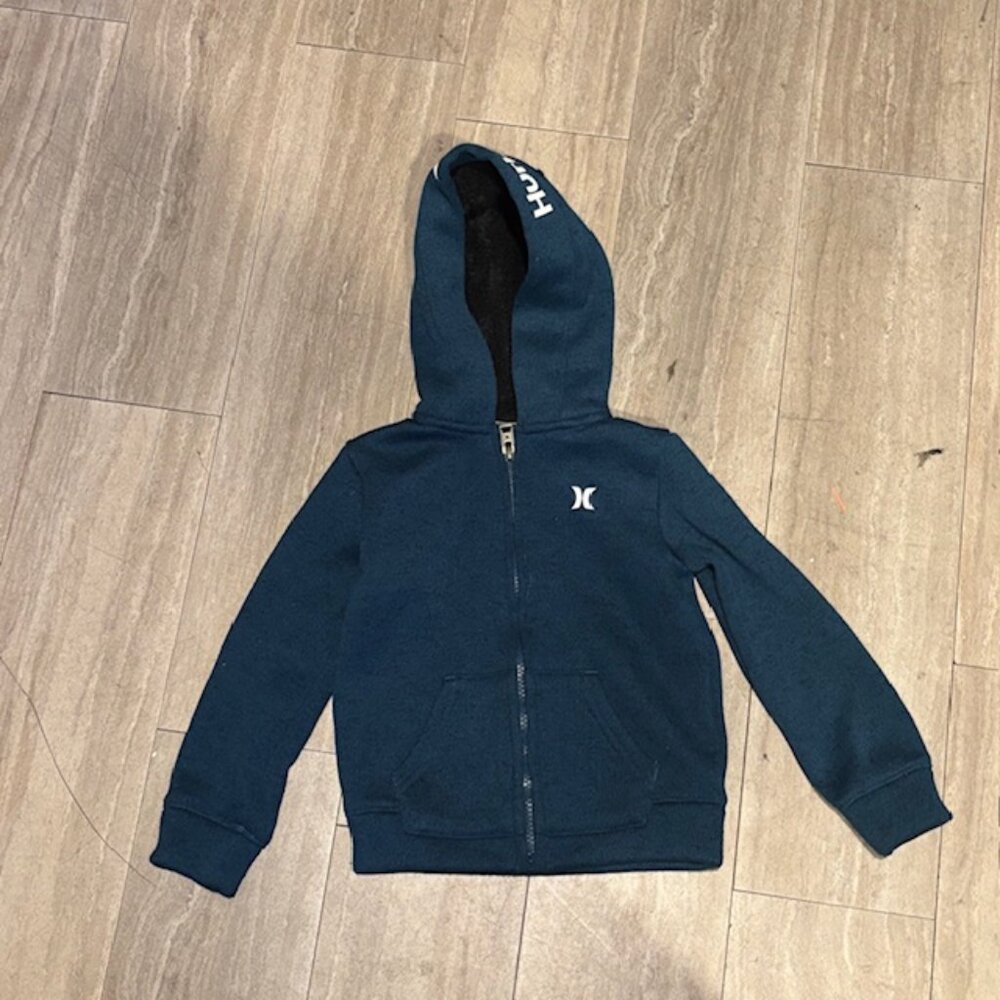 Hurley Kids Zip Up Hoodie Blue 3t